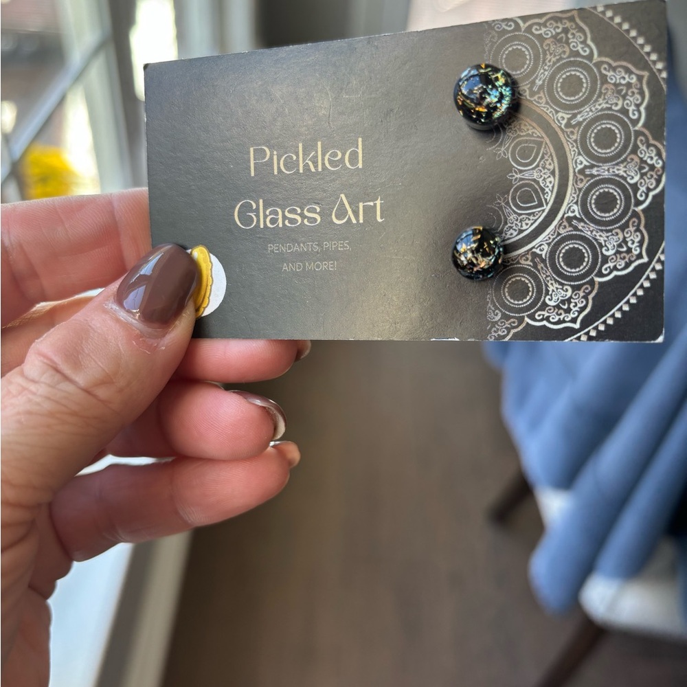 Pickled Glass Art Earrings